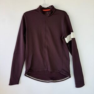 Rapha Long Sleeve Jersey Mens XL Burgundy Wool Blend Cycling Full Zip